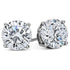 Brilliant Cut 18K White Gold Plated Cubic Zirconia Men Women Solitaire Earrings